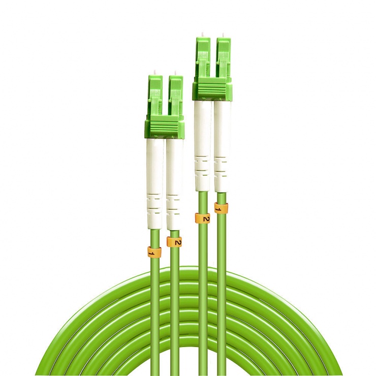 Imagine Cablu fibra optica duplex Multimode LC - LC OM5 verde 20m, Lindy L46314